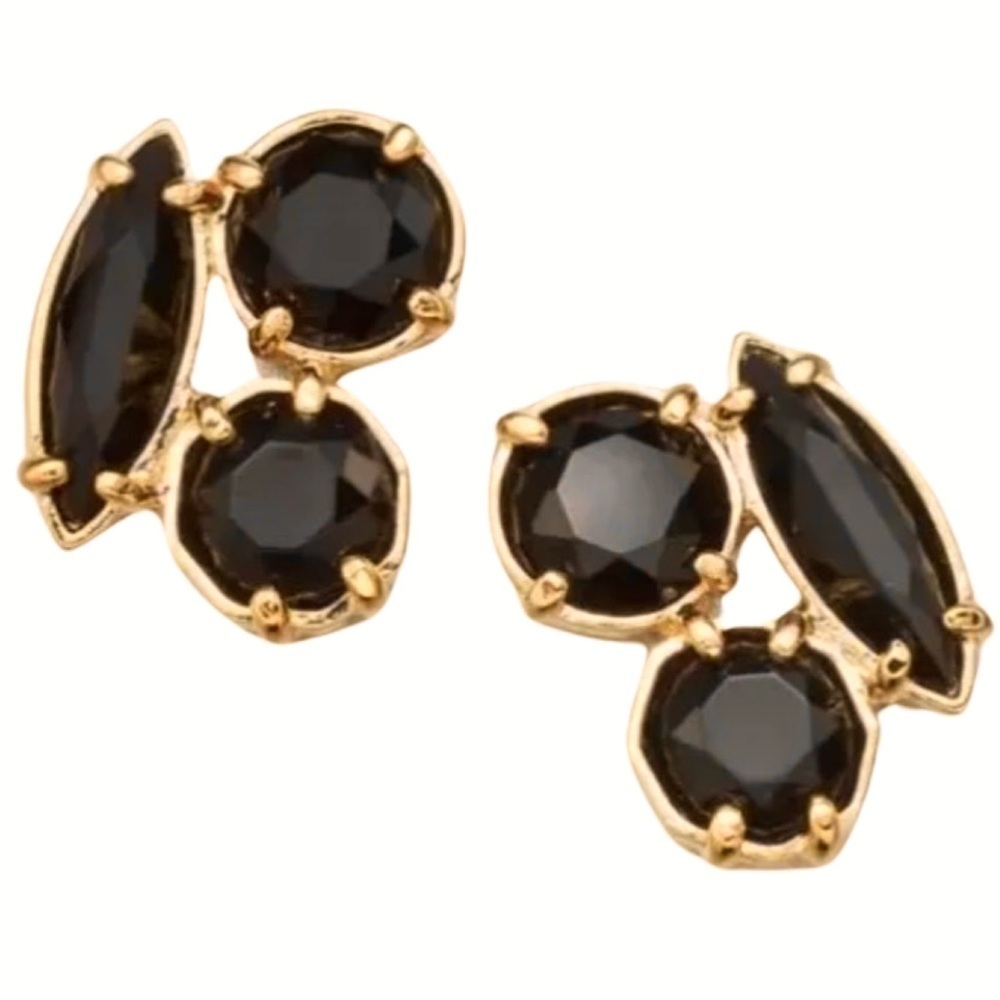KATE SPADE • Crystal Black Cluster Earrings